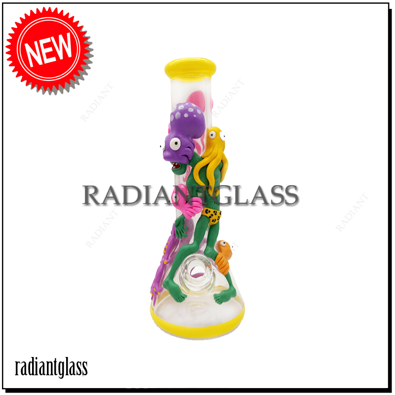 

Exquisite Hookah 3D Ice Pinch Beaker Bong Heady Glass Bongs with Diffused Downstem For Home