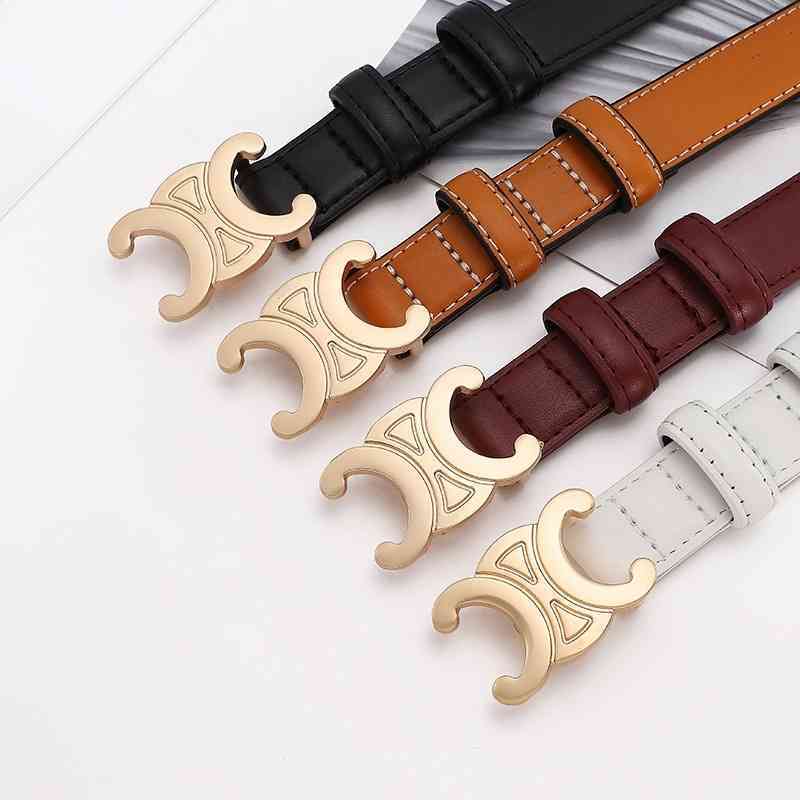 

Belts Straight net red Arc de Triomphe belt women's fashion simple pants decoration sailin, Black