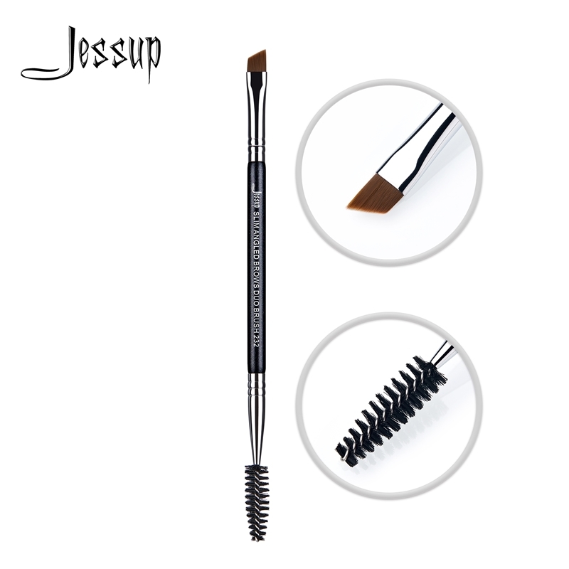 

Jessup Eyebrow Makeup Brush Dual head Eyelash Brushes Eye Make Up Cosmetics Beauty Tools Synthetic Hair Wood Handle 220722