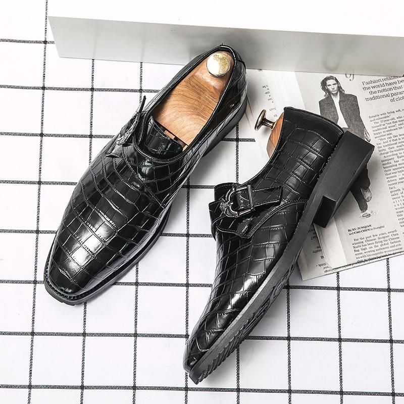

Men Shoes New Arrival Fashion Handmade Pu Leather Slip-on Dress Casual Stylish Derby Comfortable Zapatos De Hombre HB271, Red
