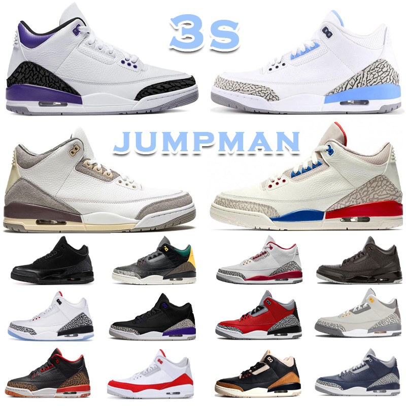 shoes Jumpman 3 3S Basketball Shoe women mens Dark Iris Cardinal Cool Grey Georgetown designer sneaker Trainer