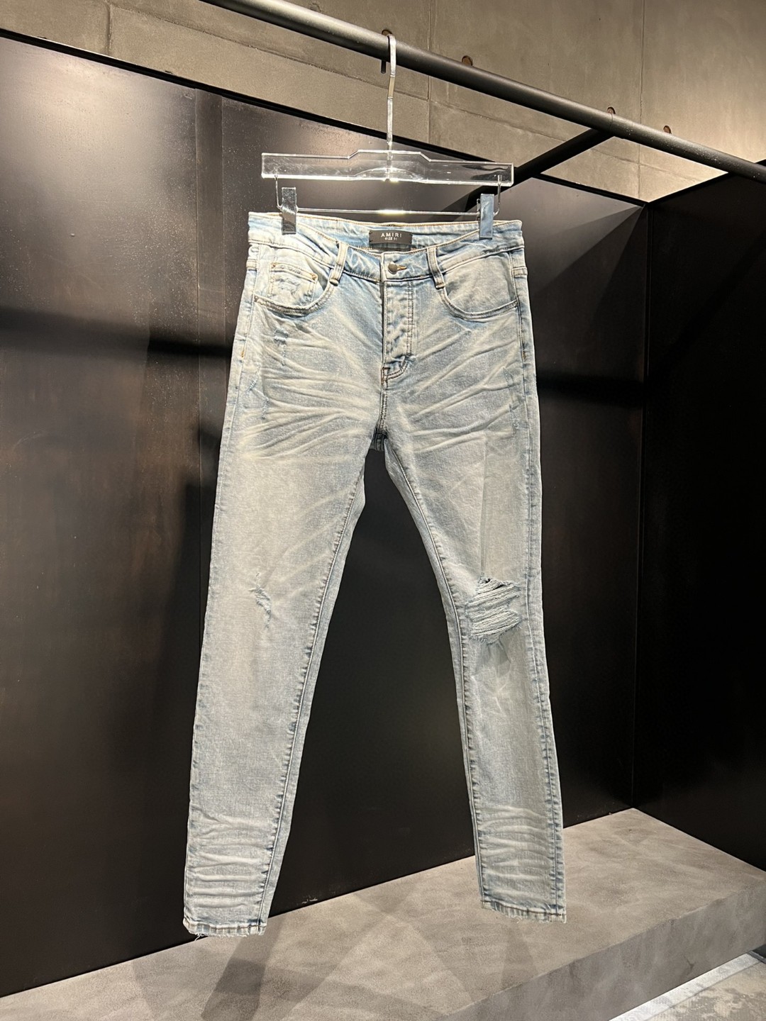 

SS22 High-end Mens jeans Skinny Slim Fit Washed Coating material Luxury Denim Elastic Motorcycle CA50022 Original TOP Designer SZ29-40