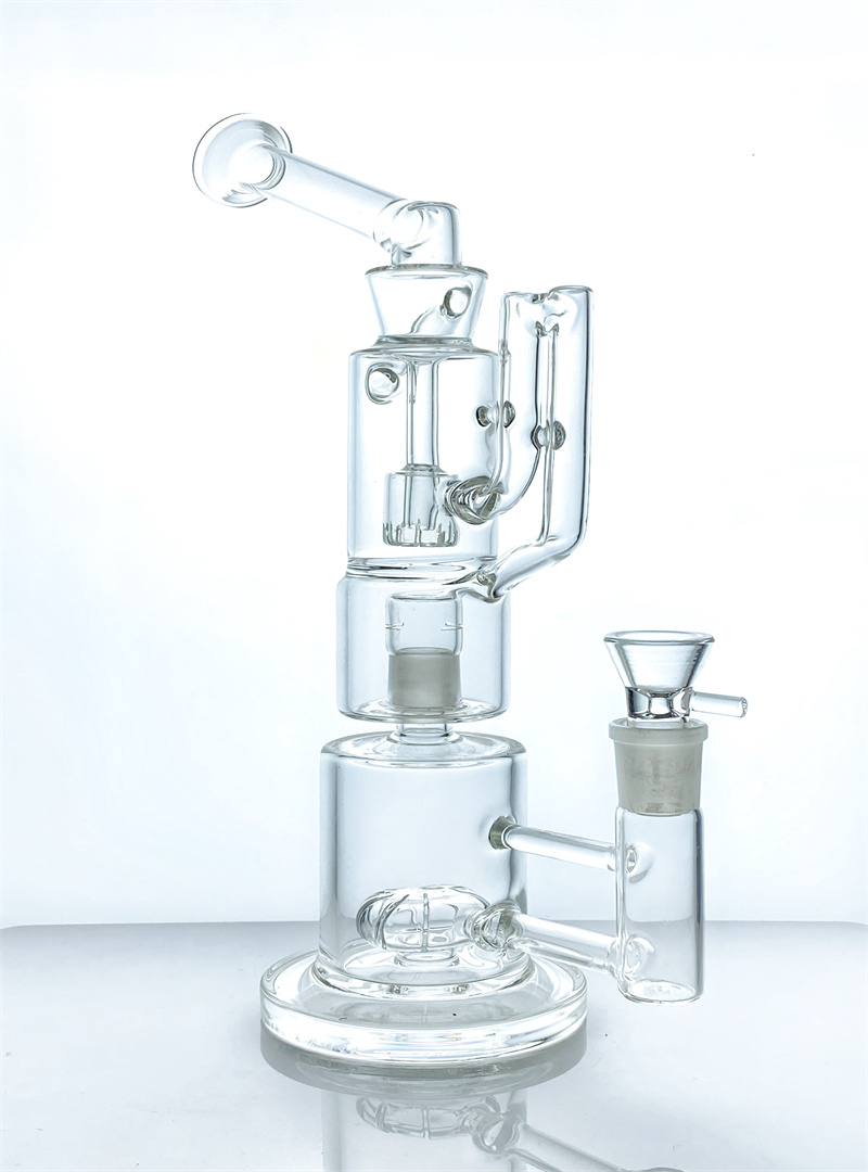 

vapexhale recycler hydratube glass hookah with perc for evaporator to create smooth and rich steam gb425
