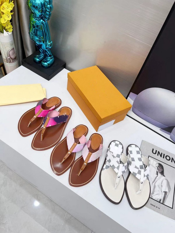 

Women Flat Flip Flops Casual Slippers Sandals Chic PALMA FLAT THONG Monogrames Canvas Outdoor Summer Designer Luxury Fashion Ladies Beach Slipper, Customized