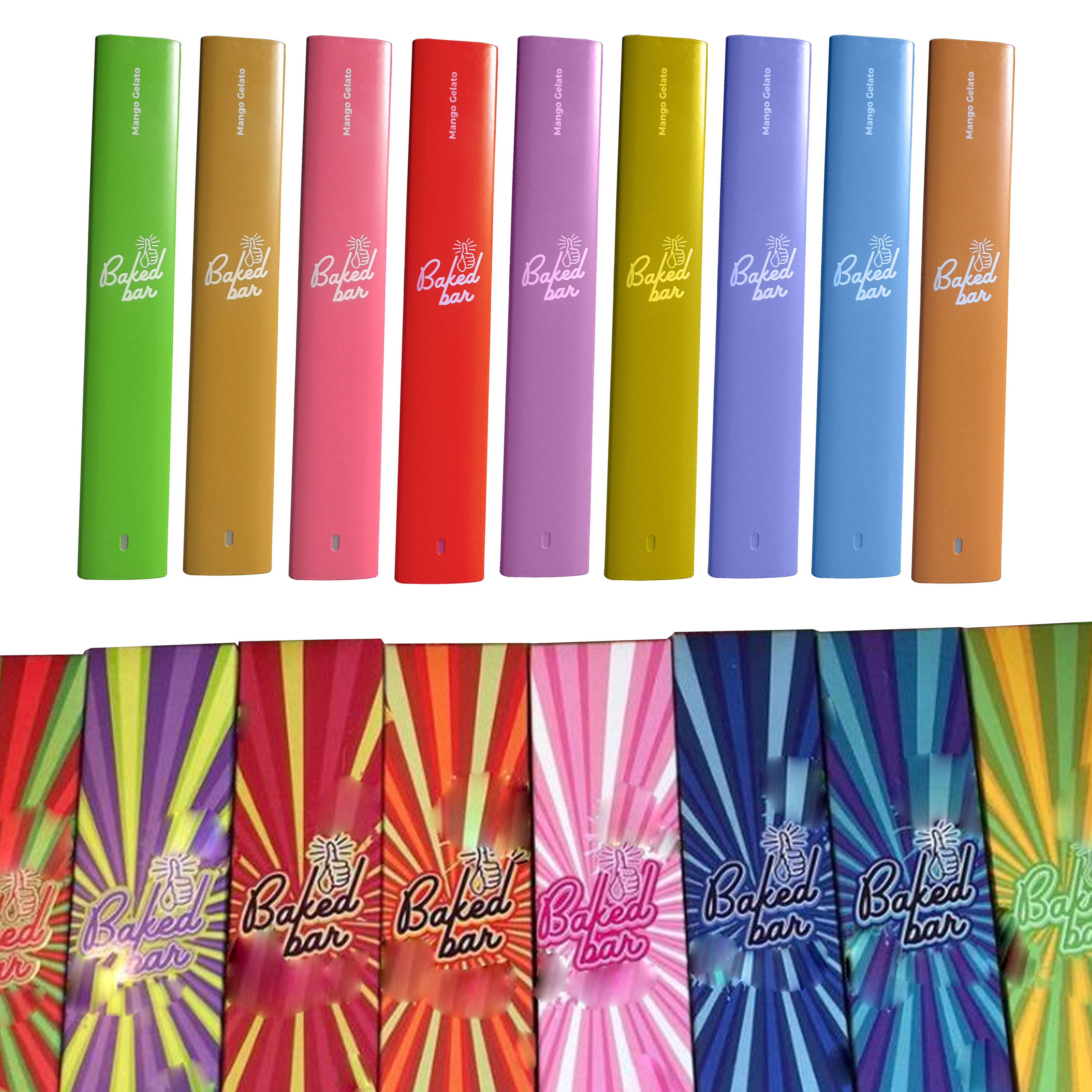 

Premium Baked Bar Empty Cartridge E Cigarettes 0.8ML 1.0ML Inserted Pods 280mAh Rechargeable Battery Vaporizer 15 flavors