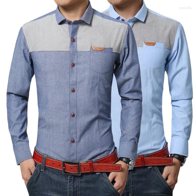 

Men's Casual Shirts 2022 Men's Long-sleeved Korean Version Slim Inch Comfortable ShirtsMen's Hora22, Light blue