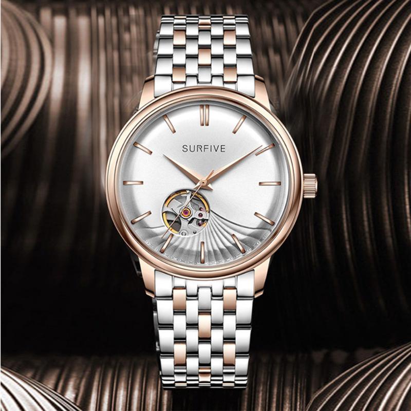 

Wristwatches 40mm Dress Watch Automatic Men Business Mechanical Miyota Movement Luxury Dome Glass Waterproof Watches 2022Wristwatches, Rose gold - steel