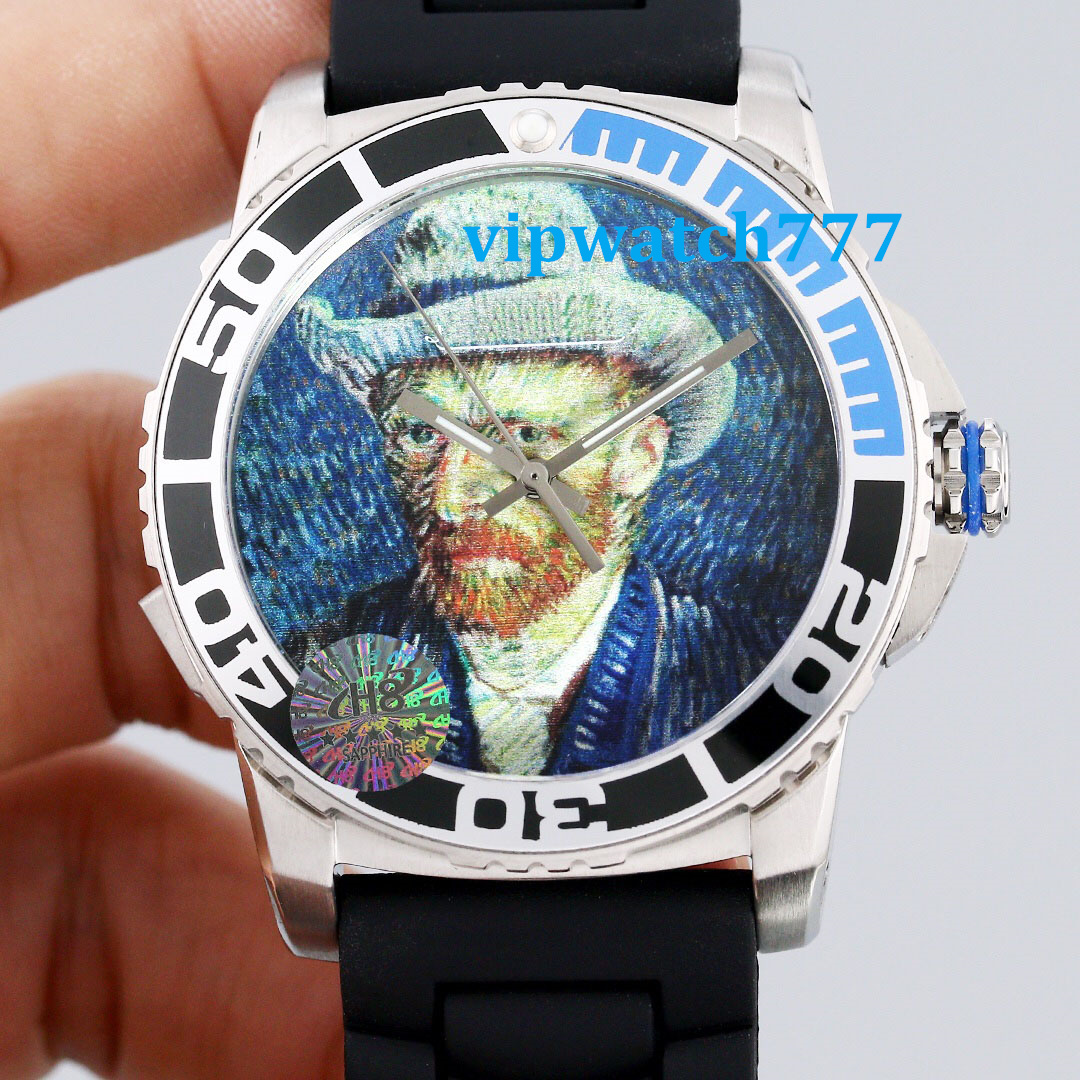 

Luxury Master Mens Watch Stainless Steel Japan Automatic Movment Super Luminous Sapphire Crystal Waterproof 50M Watches Rubber Strap