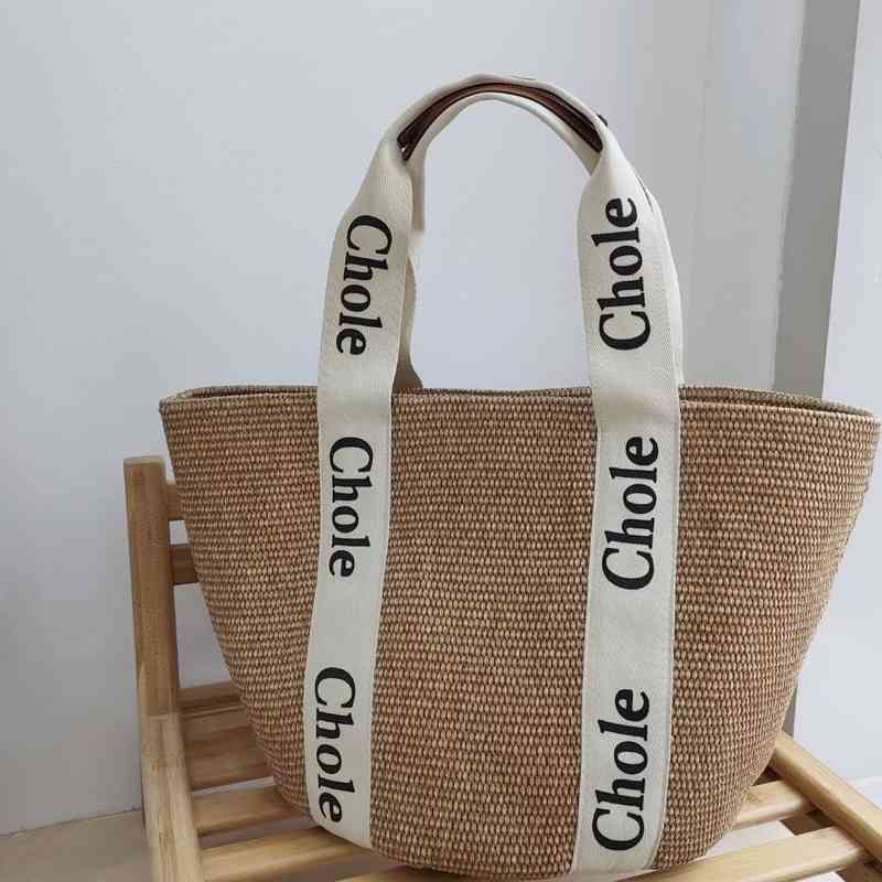

Bag 2022 Designer Bags Woody Choles Embroidery Tote Shopping Bag Luxury Cholesss Underarm Handbags Straw Woven Handbag Beach Vacation Classical Bag X0r3, Picture color