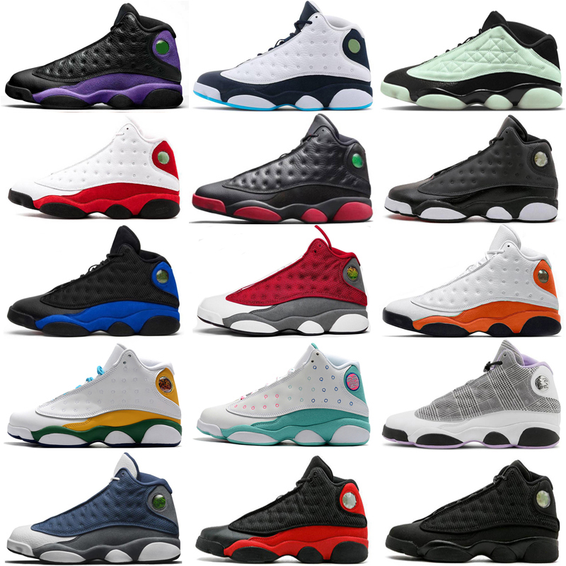 Haute qualité Rouge 13s hommes Chaussures de basket-ball 13 hommes Court Violet Noir Hyper Royal poudre bleu chanceux vert Bred femmes baskets fo
