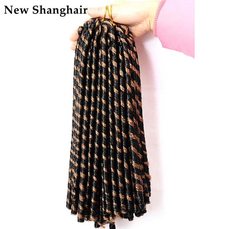 

14 inch Synthetic Faux Locs Crochet Hair Braids Soft Dread Braiding Hair Extension 30 Stands/Pack Afro Hairstyles BS07, #27