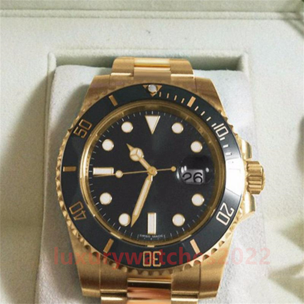 

MP factory 40mm Mens Watch Automatic Movement Mechanical 116610 Black/Blue/Green Dail 18k Gold Clasp Ceramic Bezel Stainless Steel Men 11347 Wristwatch