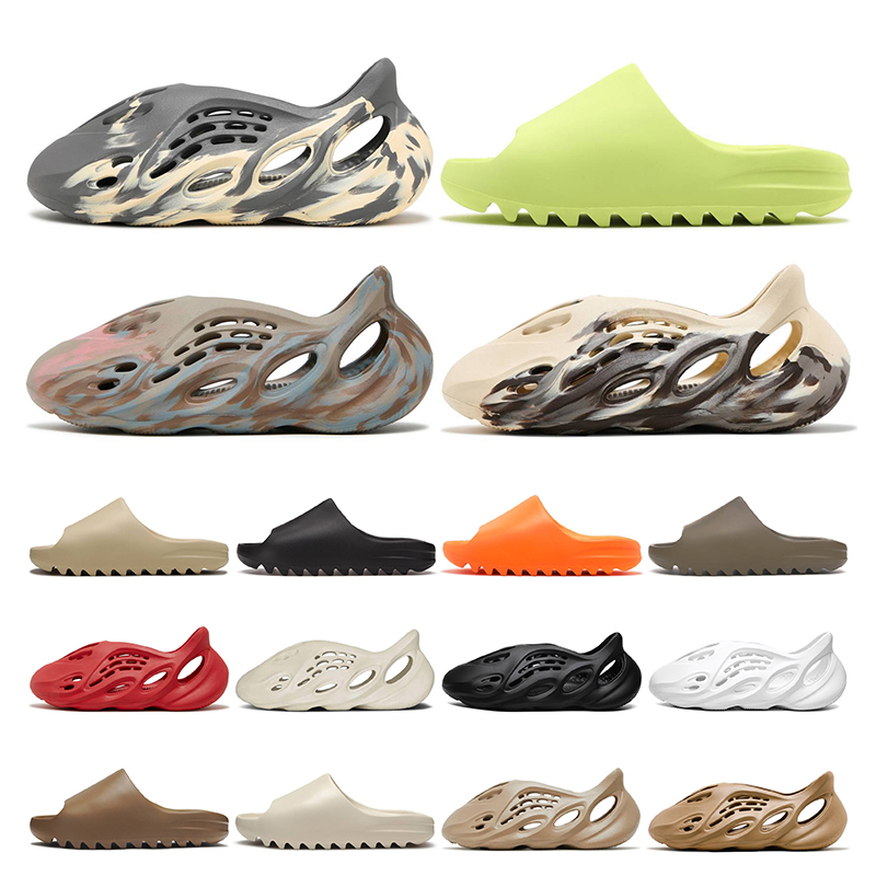 

Foam Runner Slides Designer Shoes Women Men Sandals Slipper Moon Gray Enflame Orange Earth Brown Sand Resin Soot kids Slippers Platform Sneakers Trainers Size 36-47, B10 mineral blue 36-47
