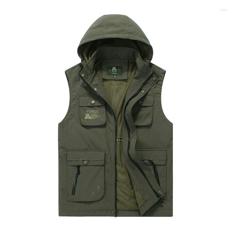 

Men Casual Vest Spring And Autumn Men's Fishing Pography Cotton Vests, 02