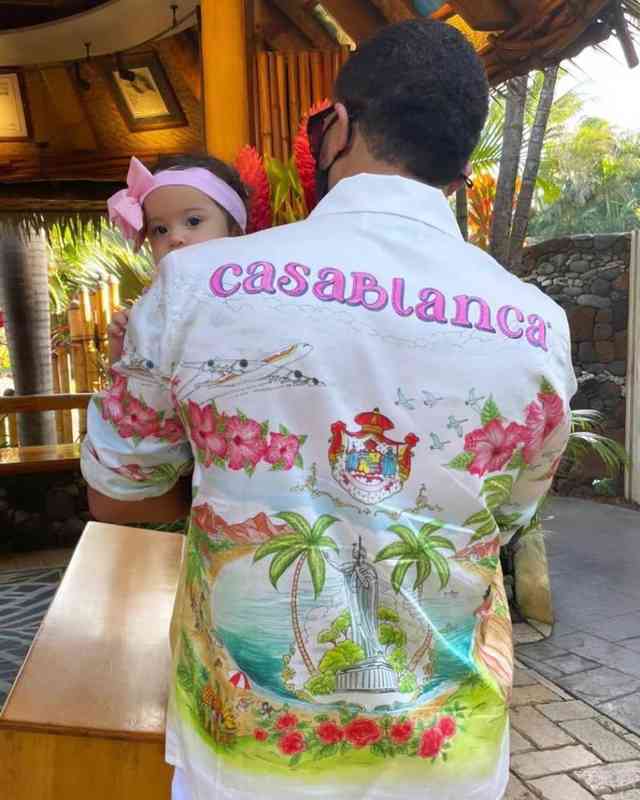 

Casablanca 2022 New Oasis Island Lazy Landscape Silk Long Sleeve Shirt for Men and Women, Yellow