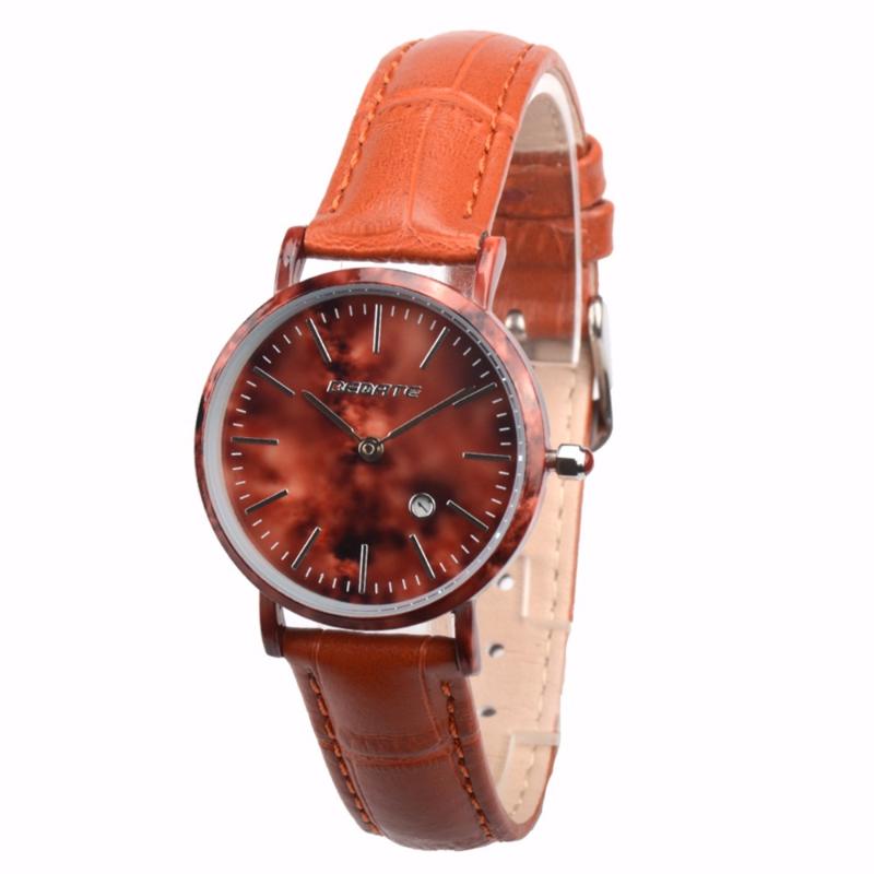 

Wristwatches BEDATE Est Womens Marble Watches Ultra Thin Case Leather Strap Waterproof Wristwatch Date Display Clock Gift 1059AL, Or