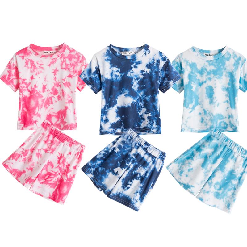 

Clothing Sets Little Girls Colorful Clothes Infant Summer Short Sleeve Outfits T-Shirt Tops Pants 2pcs Baby Kids Boys Printing SuitClothing, Sets 2