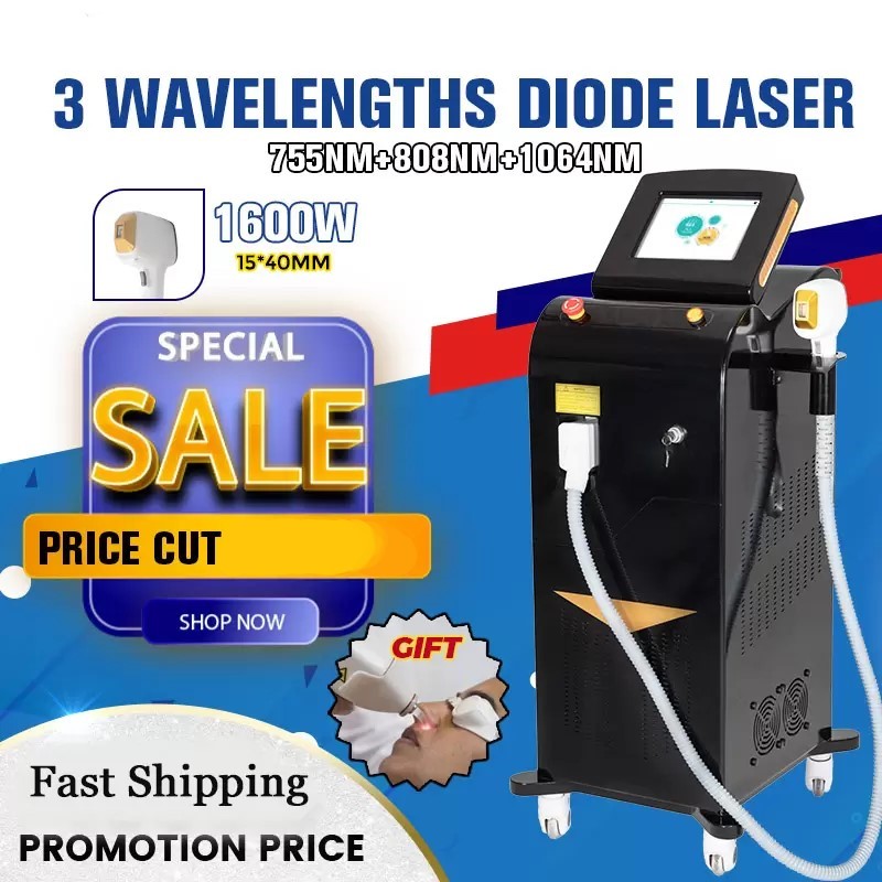 

Diode Laser Hair Removal 3500W Painless Machine 808nm 755nm 1064nm Lightsheer Beauty Clinic Use Titanium Ice Lazer Hairs Remover Salon