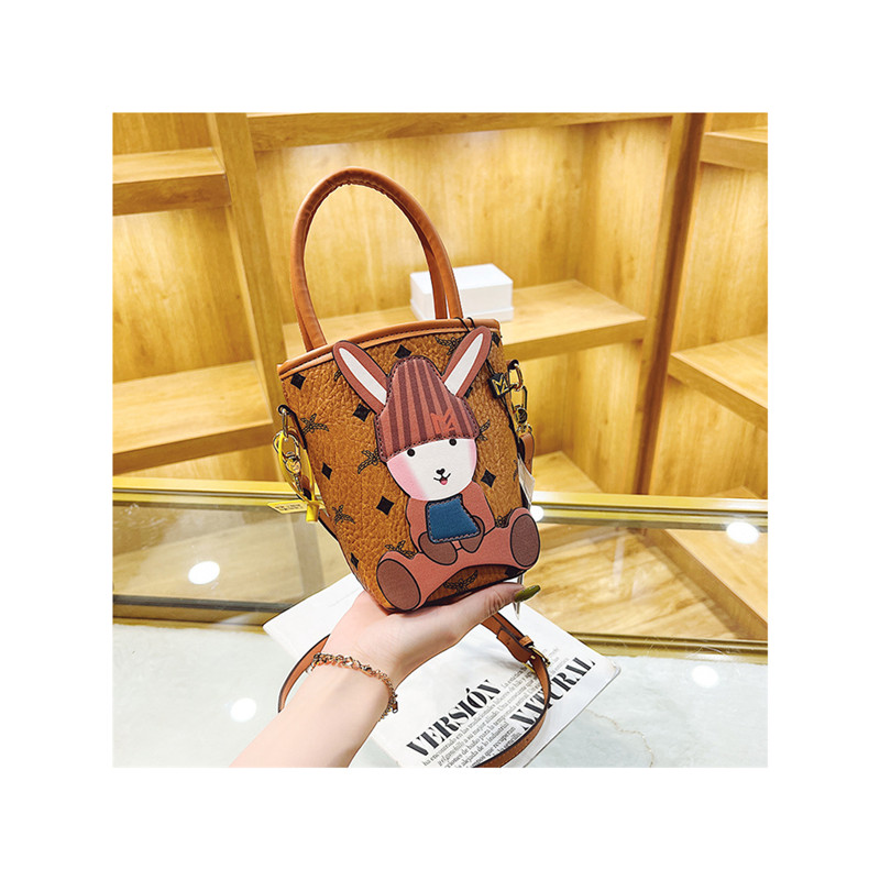 

Luxury Designer Bag Cartoon Rabbit Bags Tote Bag PU Leather Handbags Korean Elegant Fashion Packs Women Brand Bucket Handbag Crossbody Shoulder Pack Purse Wallets, As picture