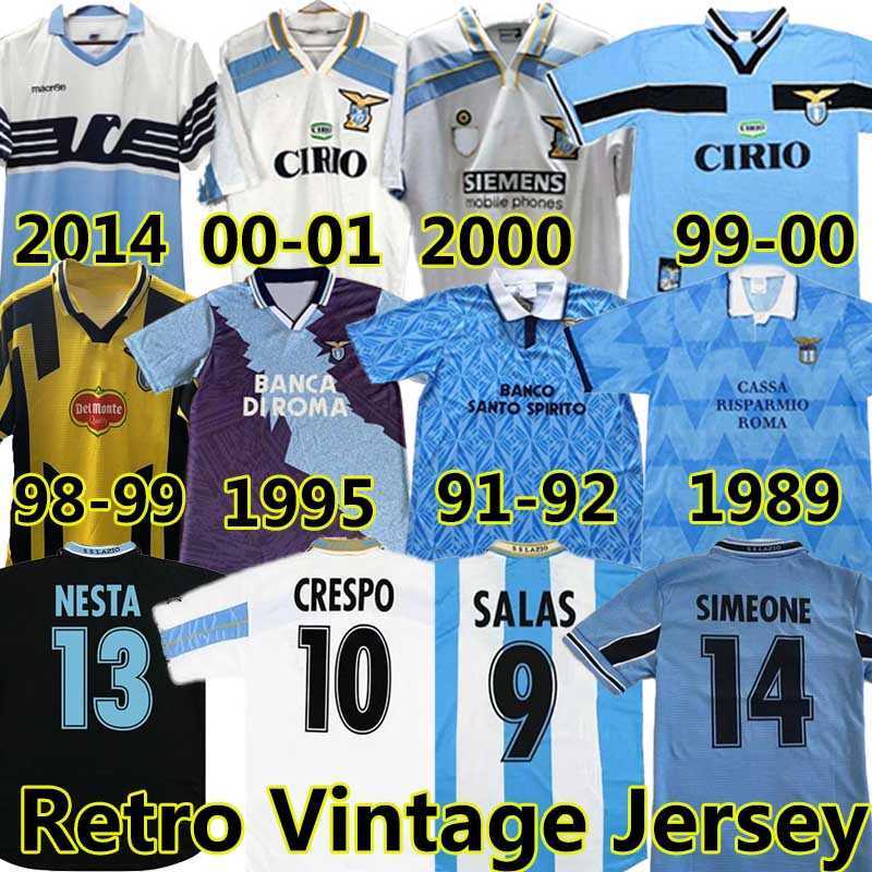 

Lazio NEDVED Retro soccer jerseys 1989 1990 1991 1992 1995 1998 1999 2000 2001 2014 SIMEONE SALAS GASCOIGNE home away football shirt VERON, Laqiao1999-00 away