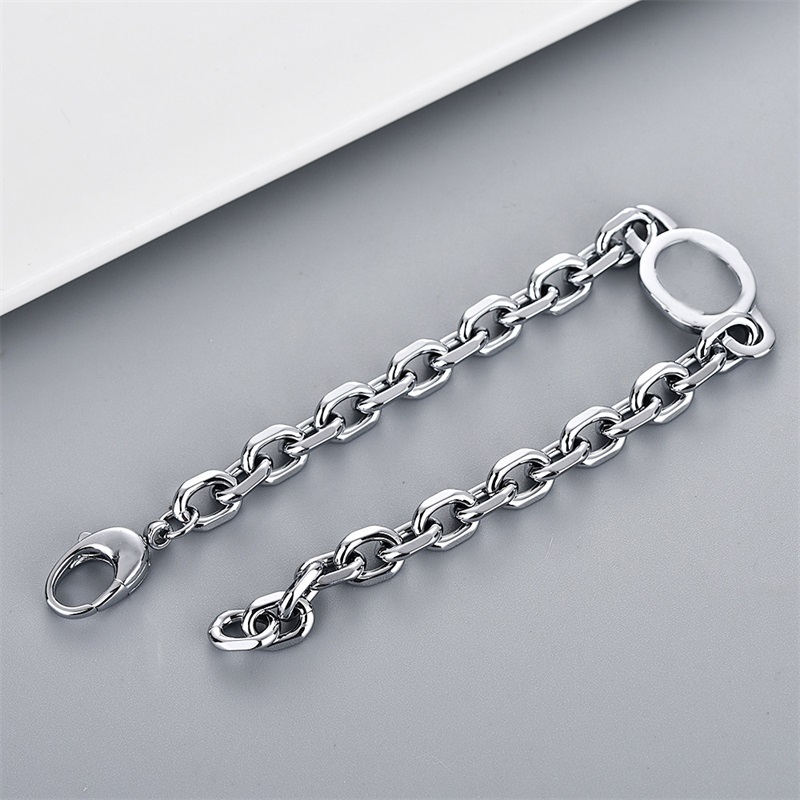 

Designer Link Bracelets Silver Color Letter Charm Bracelets Chain Womens Mens Jewelry Fashion Gift Package 40yx