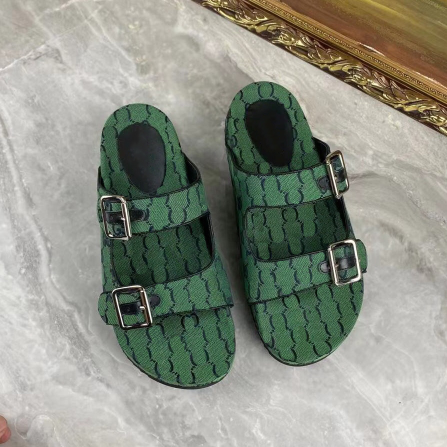 

Luxury Designers Men Slippers Slide Sandal with Straps Summer Outdoor Fashion Mens Canvas Slipper Multicolor Slides Beach Shoes Size 35-45, 4#