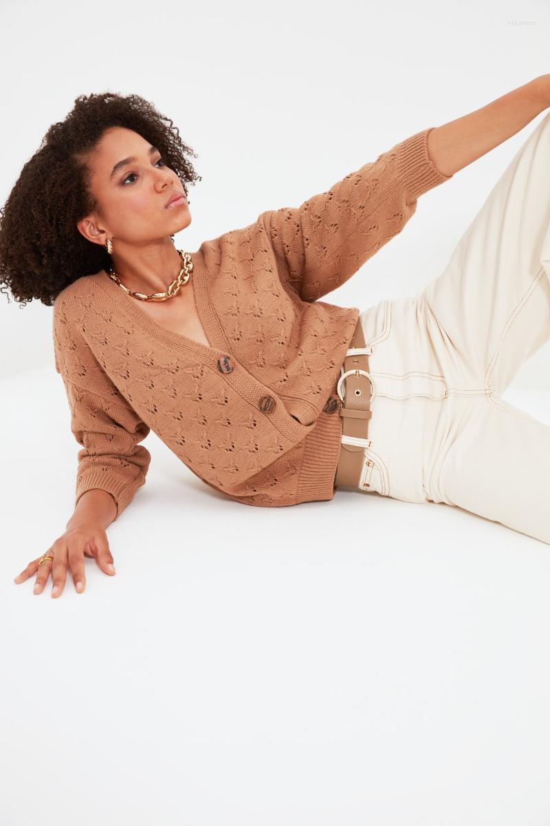 

Women' Knits & Tees Women' Cardigan Camel Knit Detailed Sportswear Casual Knitted Quality Fashion Sweaters Loose Sweater JumperWomen, Blue