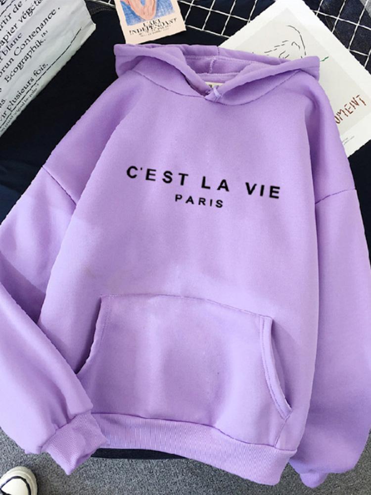 

Women's Hoodies & Sweatshirts Streetwear Letter Printed Women Sweatshirt Autumn Winter Long Sleeve Harajuku Pullovers Female Sudadera MujerW, White