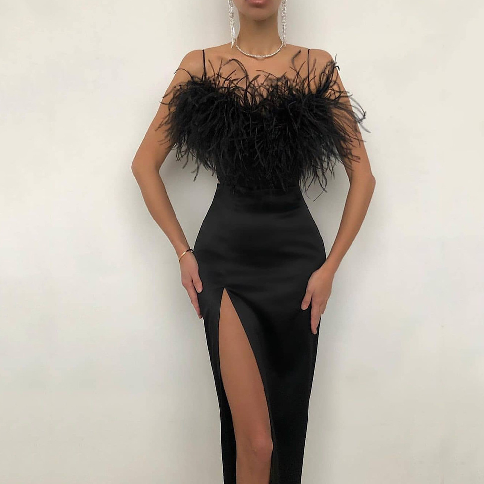2022 Sexy Black Sequin Mermaid Prom Dresses Custom Made Side Split Evening Celebrity Gowns Crystal vestidos festa Red Carpet Party Dress