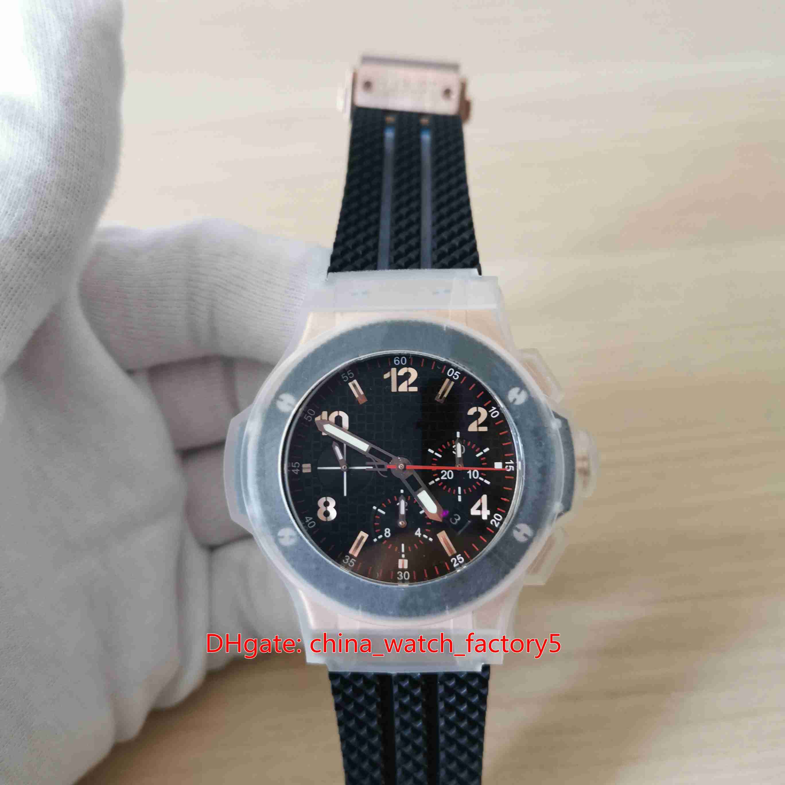 Vendre à chaud de qualité supérieure HF Maker 44mm Chronograph Workin Céramique Céramique Sapphire Swiss Eta 7750 Mouvement mécanique Automatique