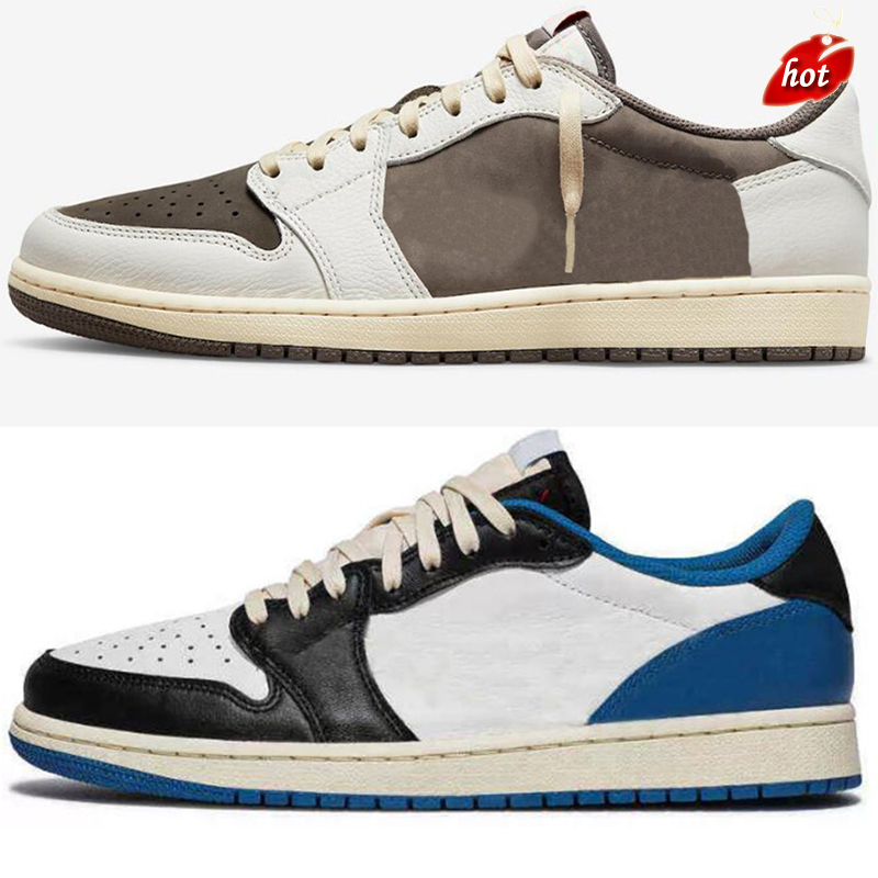 

TOP With Box Mens Basketball Shoes 1 1s Big Size US 13 Low OG Fragment Reverse Mocha Sneakers women Sports Trainers shoe
