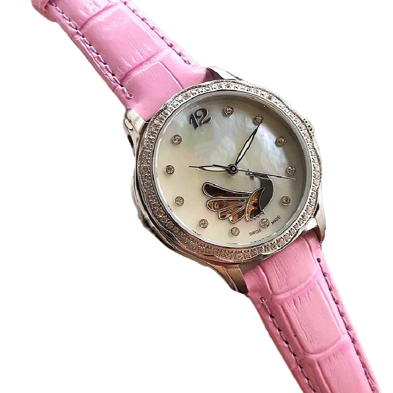 

Boutique women's watch 32mm mechanical movement 316 stainless steel shell leather with highstrength glass mirror fashion personality With Box diamond watchs 2022, 3#