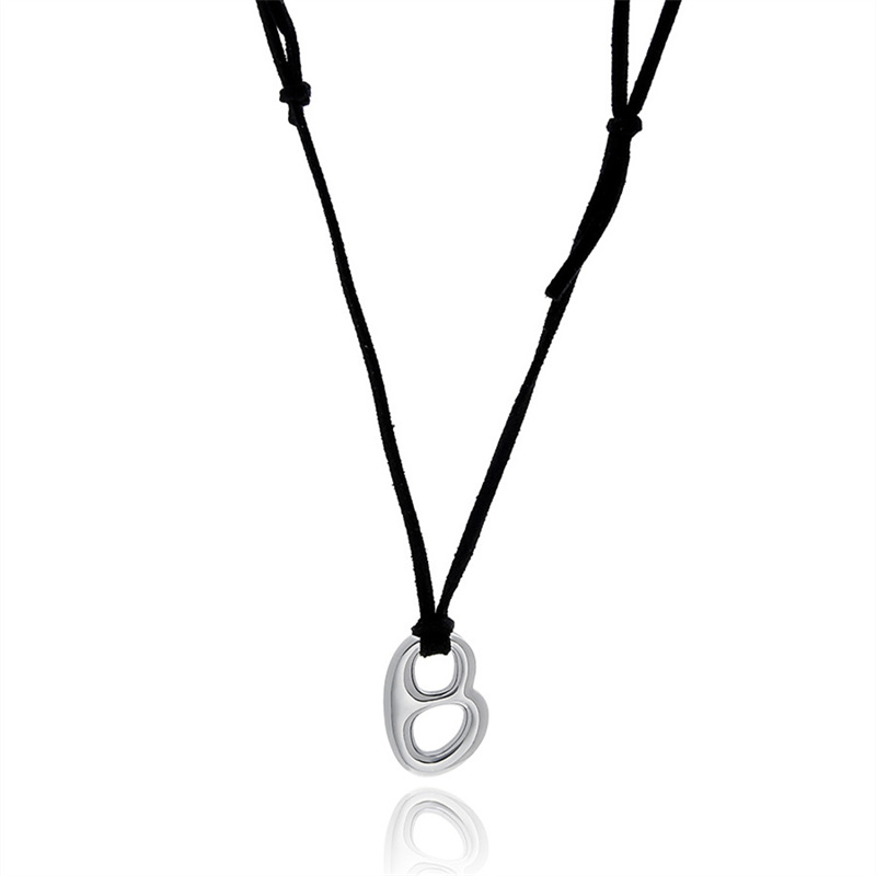 

Japanese Niche Design Leather Rope Necklace Simple Men/Women Hip-Hop Street Ins Net Red Fashion All-Match Jewelry Accessories