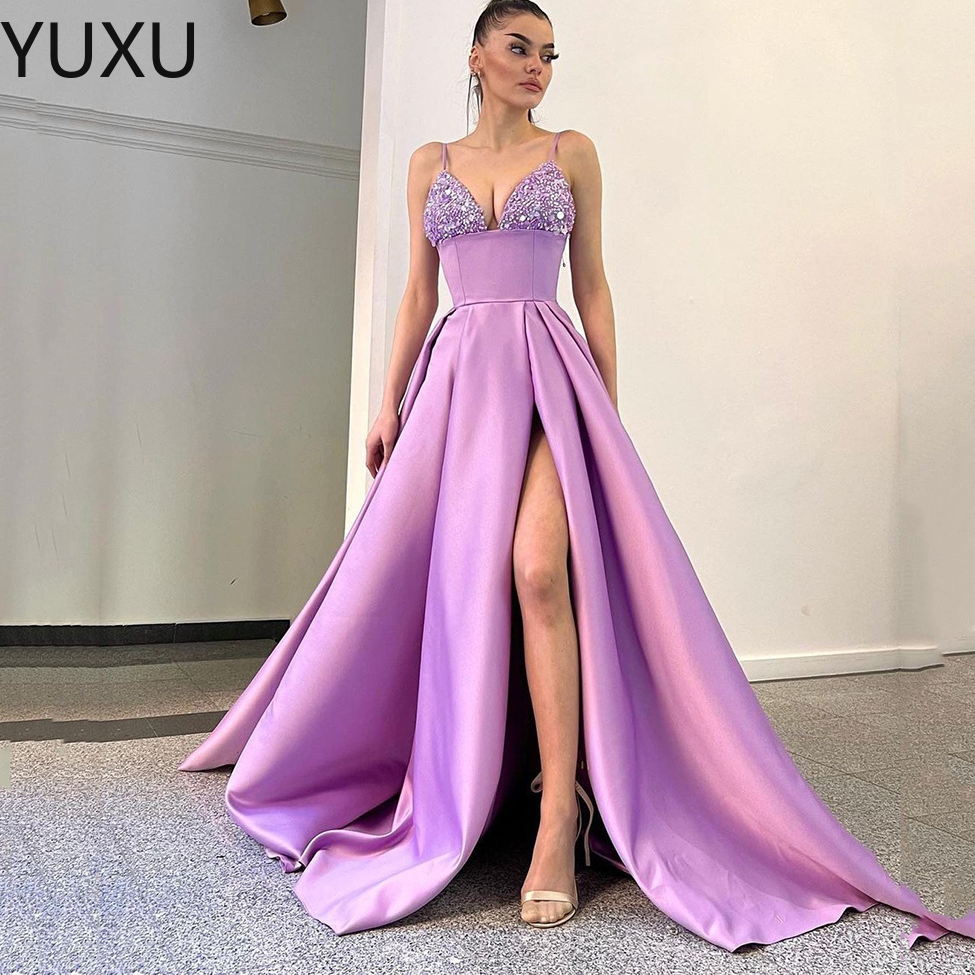 2022 robes de soirée bordeaux sangle formelle paillettes dubaï saoudien arabe velours longue haute fendue sirène robes de bal Robes