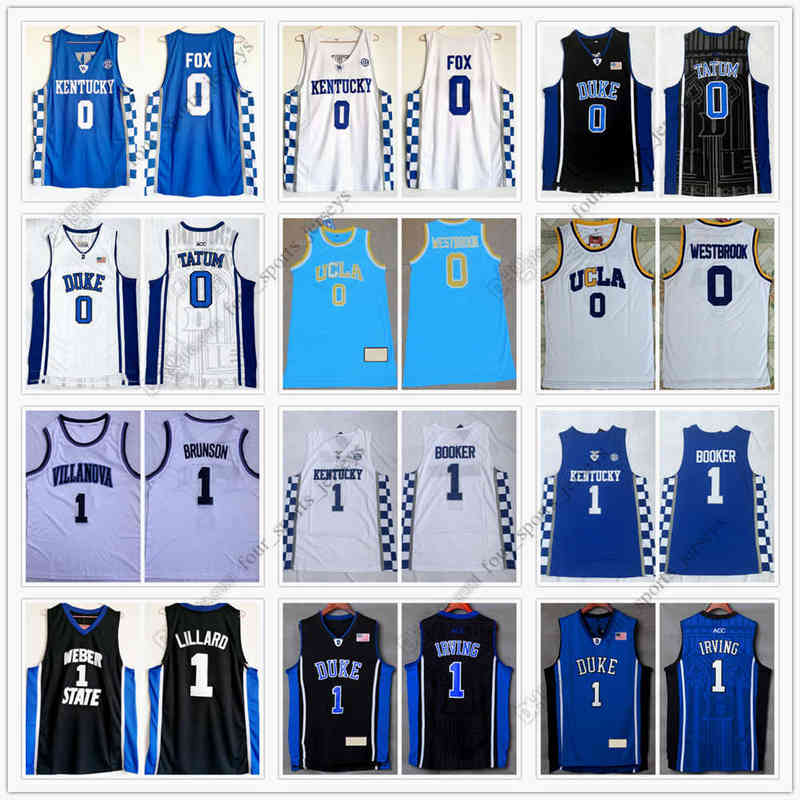 

NCAA Basketball Jersey Jayson Tatum De'Aaron Fox Russell Westbrook Damian Lillard Jalen Brunson Kyrie Irving Devin Booker High Quality Jerse, Picture