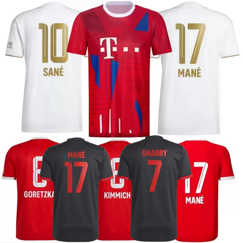 

2022 2023 MANE GRAVENBERCH Soccer Jerseys MAZRAOUI BAYERNs MUNICH PAVARD MUSIALA DAVAIES Goretzka NEUER MULLER SANE Kimmich 22 23 football men and kids shirt 4XL, Special edition player version tight