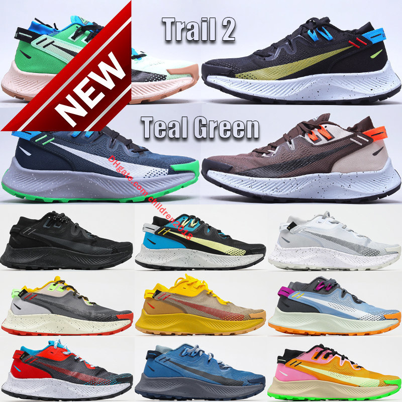 

Top Quality Pegasus Trail 2 Running Shoes For Mens Womens Smoke Grey Bucktan Thunder Blue Gore Tex Bright Mango Neon Outdoor Sports Trainers, #12 black grey