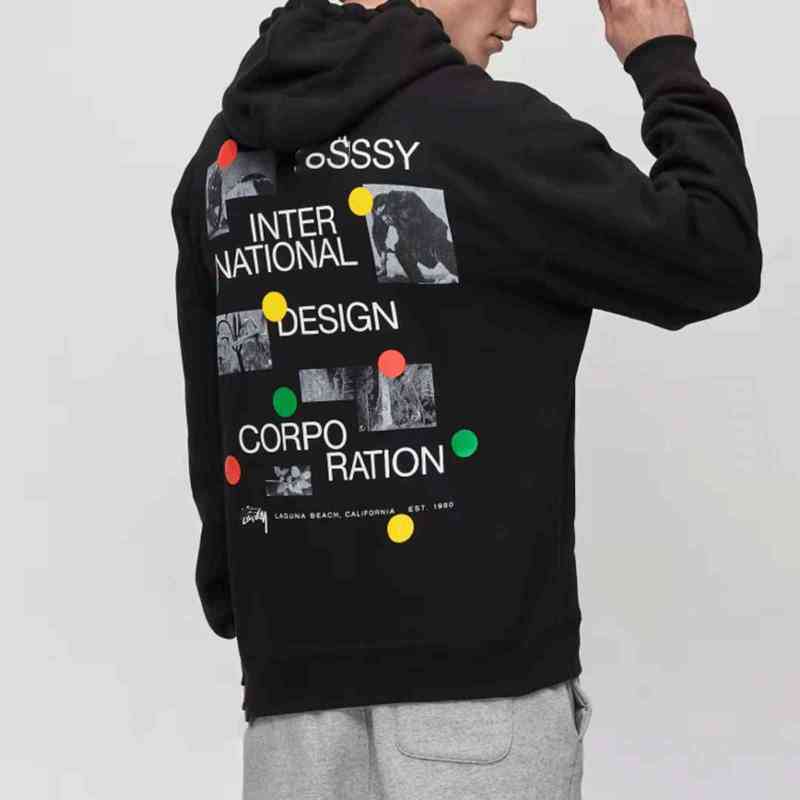 Designer Luxury Automne Wintum Scumsy Classic Hip Hop Colours à sweat à swets Point Impression de Point Black Men Blanc Femmes Pull à capuche Cab