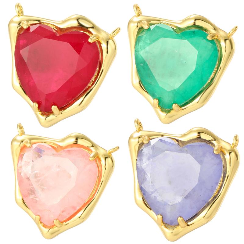 

Charms Big Crystal Love Heart For Jewelry Making Supplies Gold Color Dijes Diy Bracelet Necklace Earrings Design AccessoriesCharms