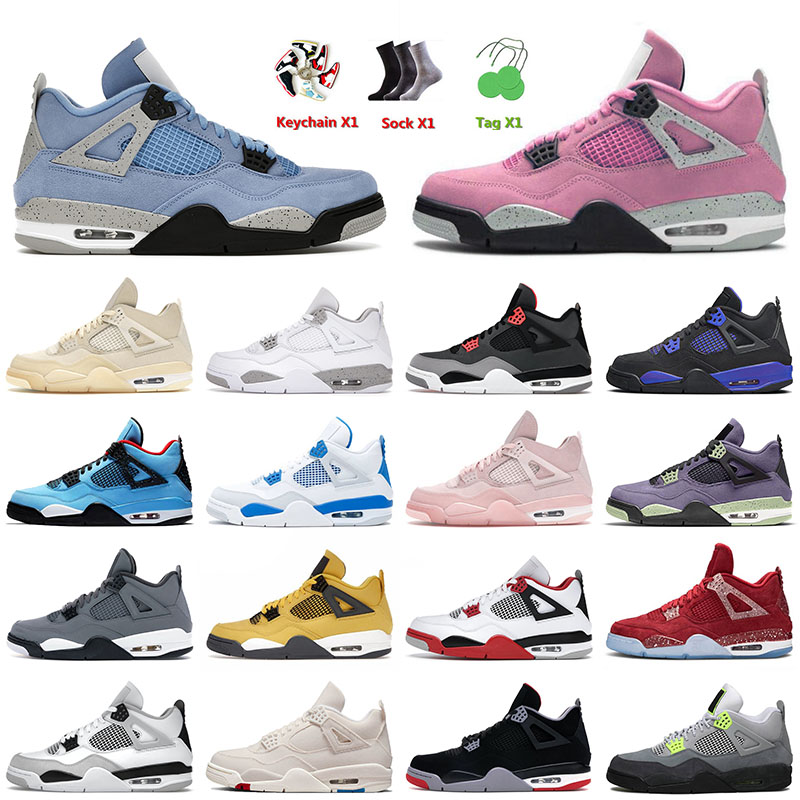 

Top Jumpman 4 4s IV University Blue Mens Basketball Shoes Pink Infrared Canyon Purple Canvas Military Black Shimmer Jorda Jorden Starfish Sneakers 36-47, C7 infrared 40-47