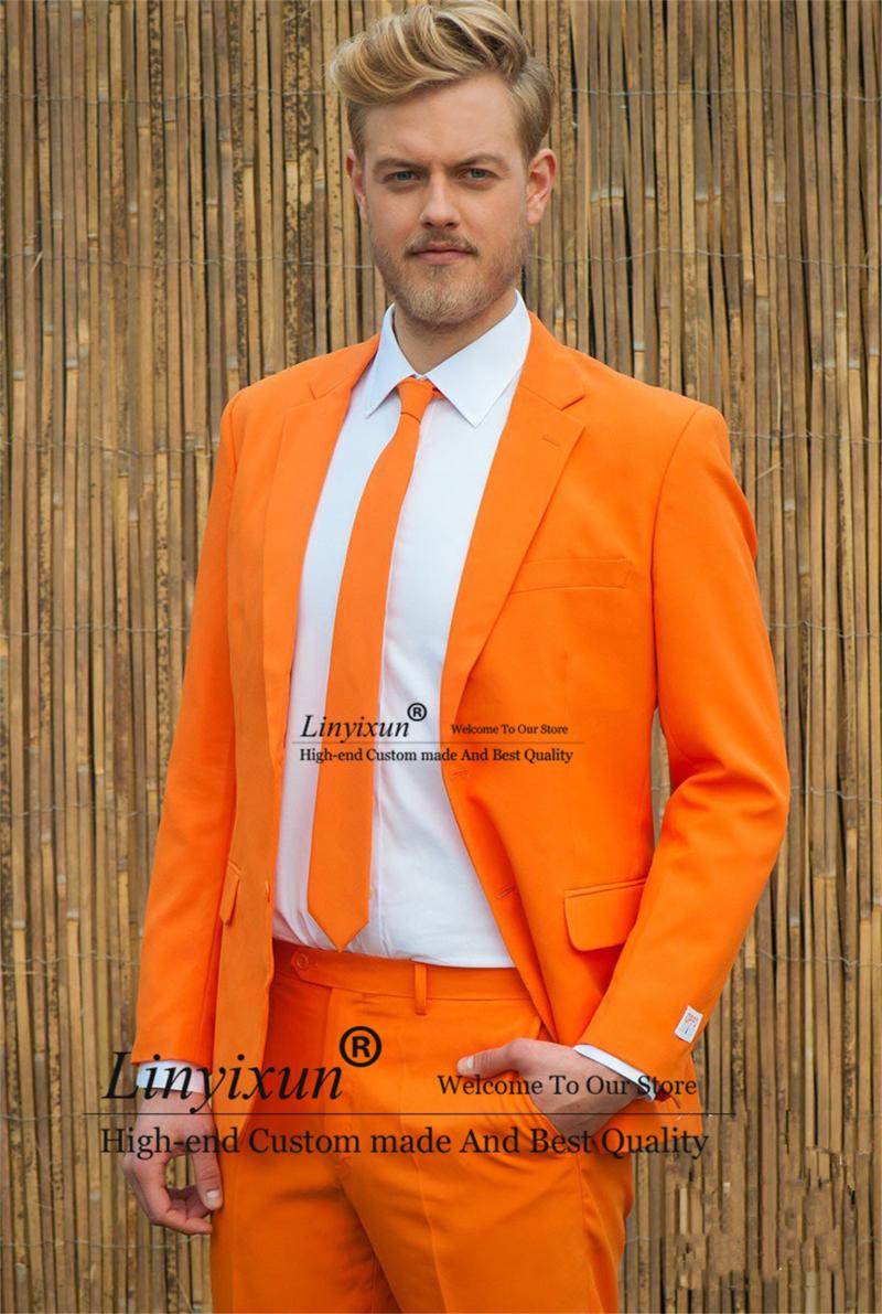 

Men's Suits & Blazers Latest Coat Pant Designs Orange Men Slim Fit 2 Pieces Wedding Groom Tuxedos Fashion Party Prom Blazer Terno MasculinoM, Beige