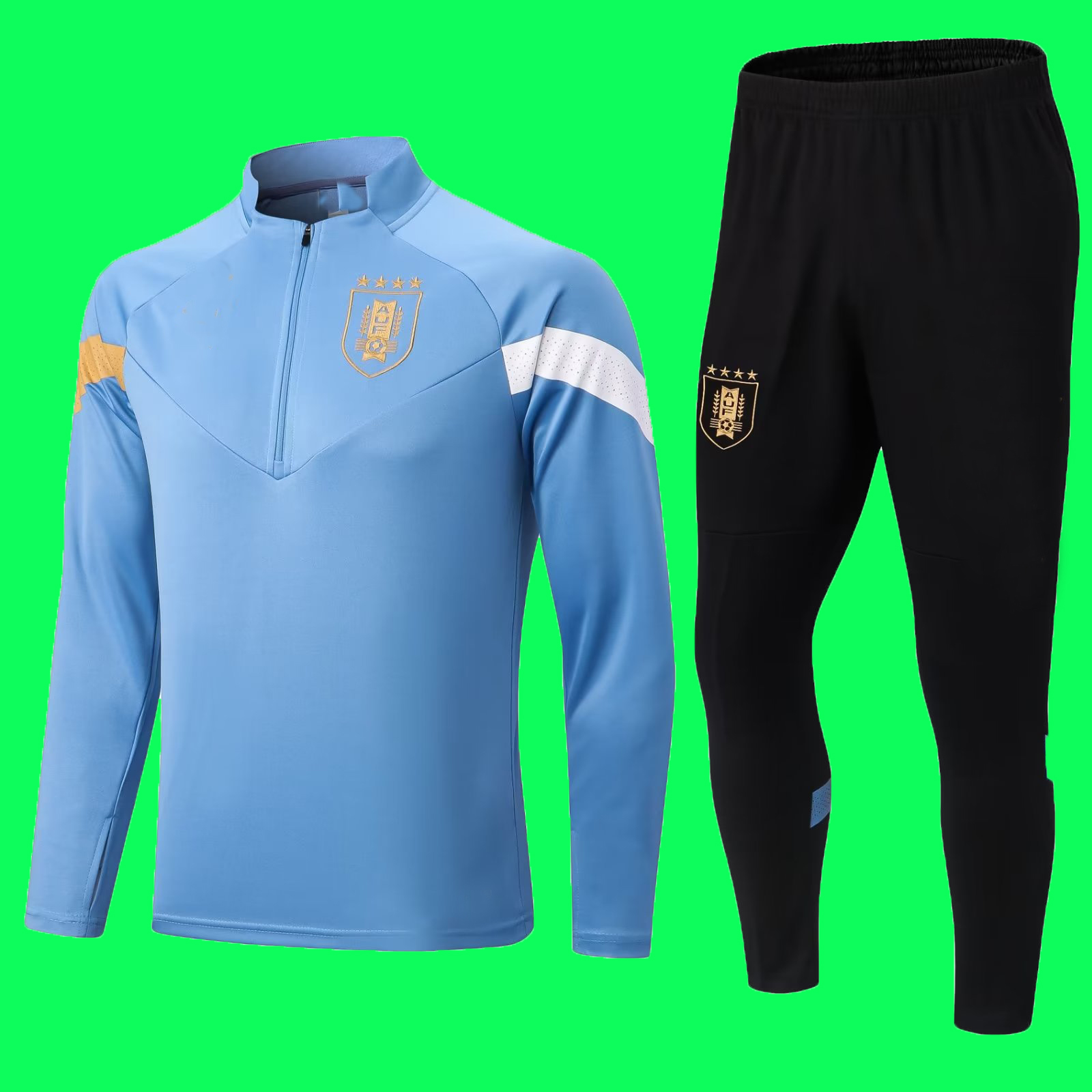 

22 23 Uruguay man soccer Tracksuits Outdoor sports jackets high-quality training suits adults half-zippered breathable light sportswear, Blue