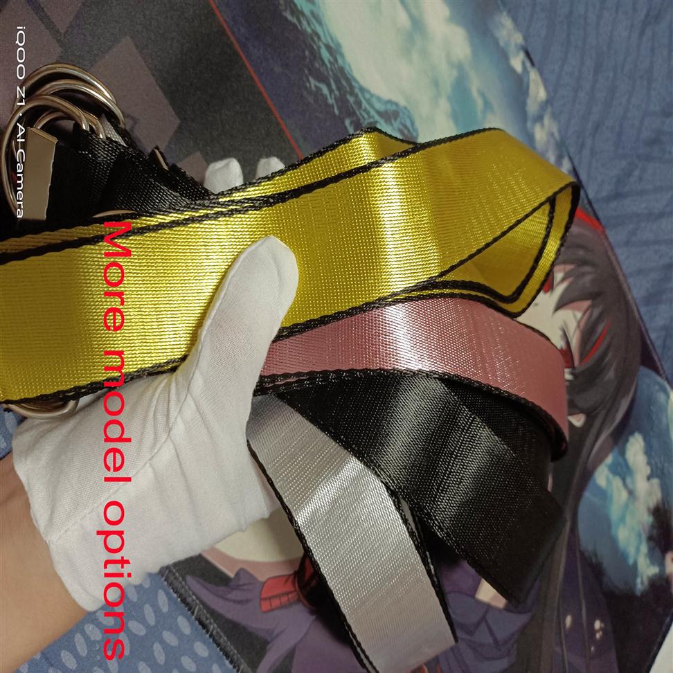 

Very satisfied 200cm white yellow Belts for Men and Womens Canvas Waist Adjustable Unisex Strap Long off Fashion Belt with Full se300y, (new)full set of labels