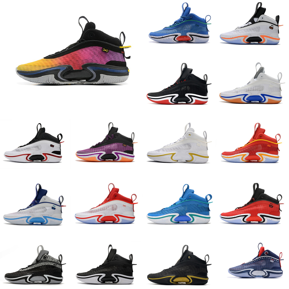 

Retro mens jumpman xxxvi 36s basketball shoes aj36 Galaxy Multi color USA Navy Red White Blue James lebron 19 low sneakers tennis with box, Rui hachimura