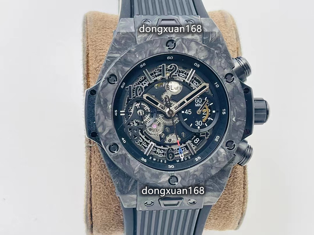 

Carbon fiber watch with4700 1242 movement sapphire crystal mirror one-button quick change strap system waterproof, As shown