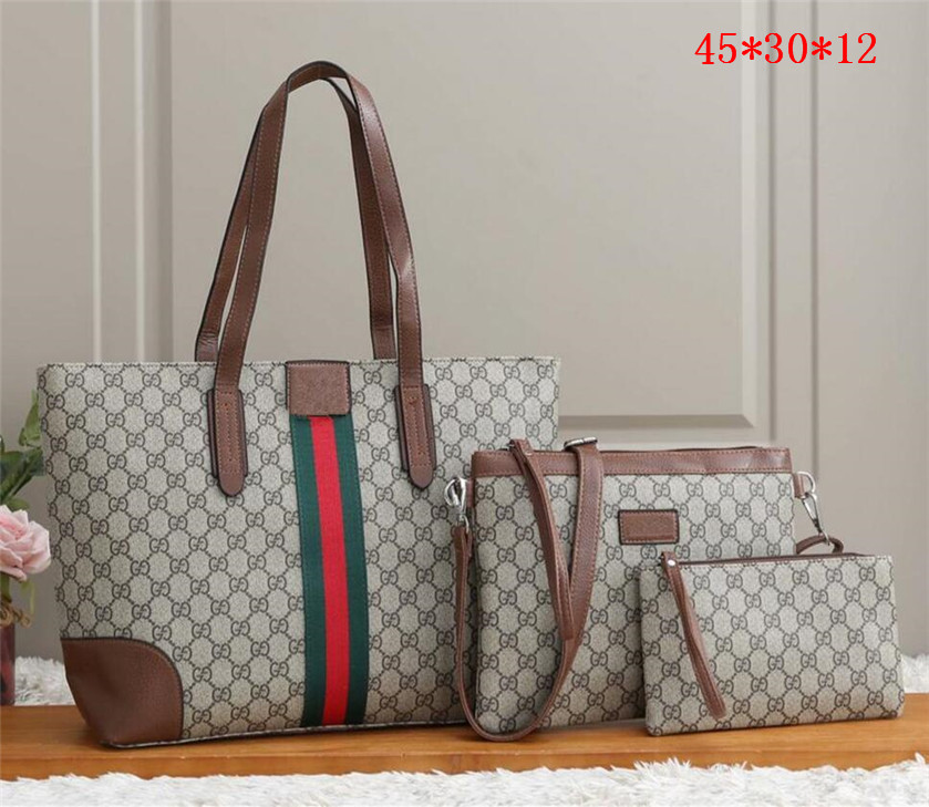 

Shoulder Bags Women PU Leather Bag With Flower High Quality Ladies Handbags Fashion Designer Casual Female 3 Pieces Set Tote Pretty