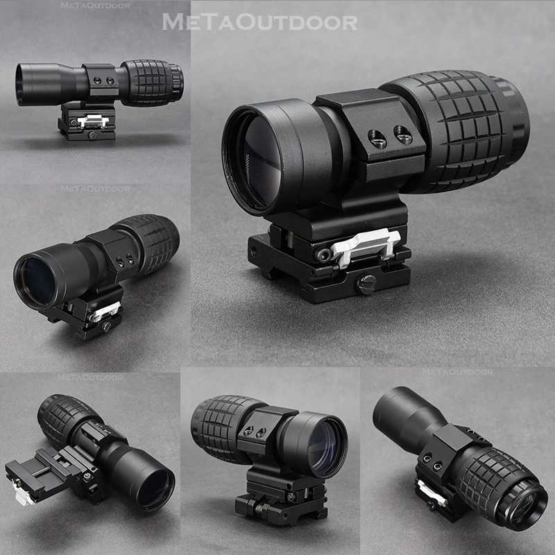

Tactical Rifle Optics Scope 3x 5x Magnifier For 1x Red Dot Sight Quick Flip Weaver Picatinny Rail Mount Base Hunting Shooting Airsoft Riflescpe