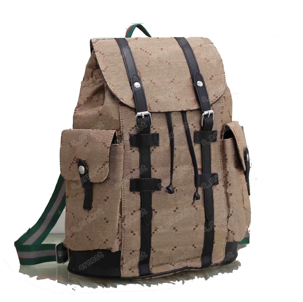 

Designer Classic Backpack Luxury Totes Double shoulder straps backpacks Women Wallet Leather Bags Men Duffle Luggage, Brown 02