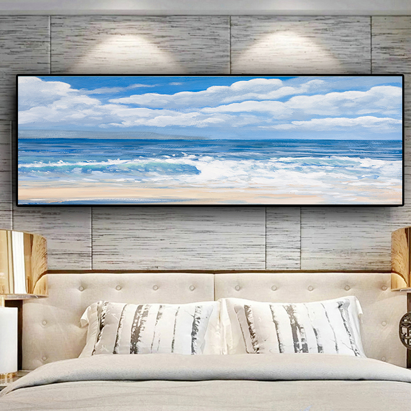 

Natural Sky Ocean Sea Beach Landscape Panorama Abstract Canvas Painting Posters and Prints Wall Art Picture for Living Room