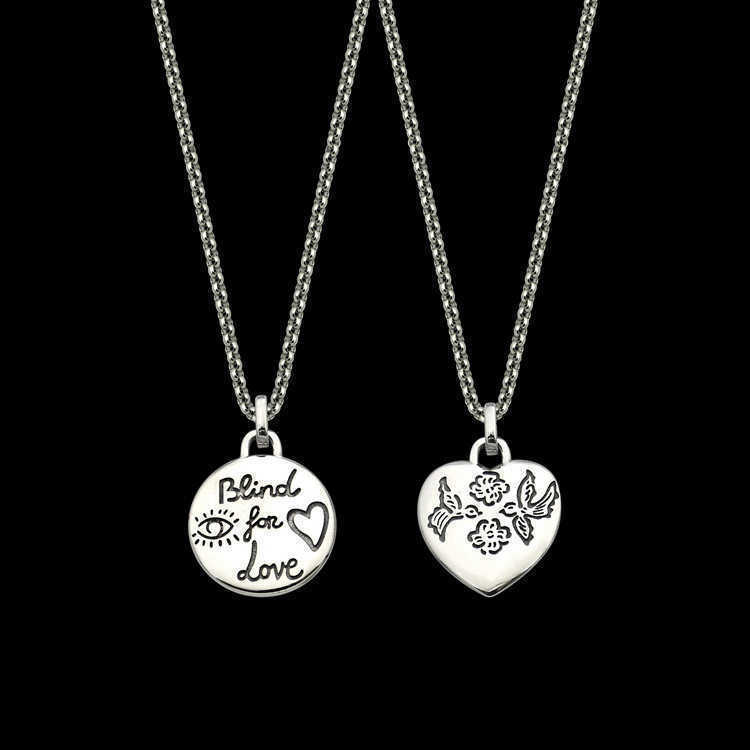 Sterling Silver Pendant Necklaces Gold Cat Tungsten Yin Yang Charm Sapphire Mustache Glass-image-749893260